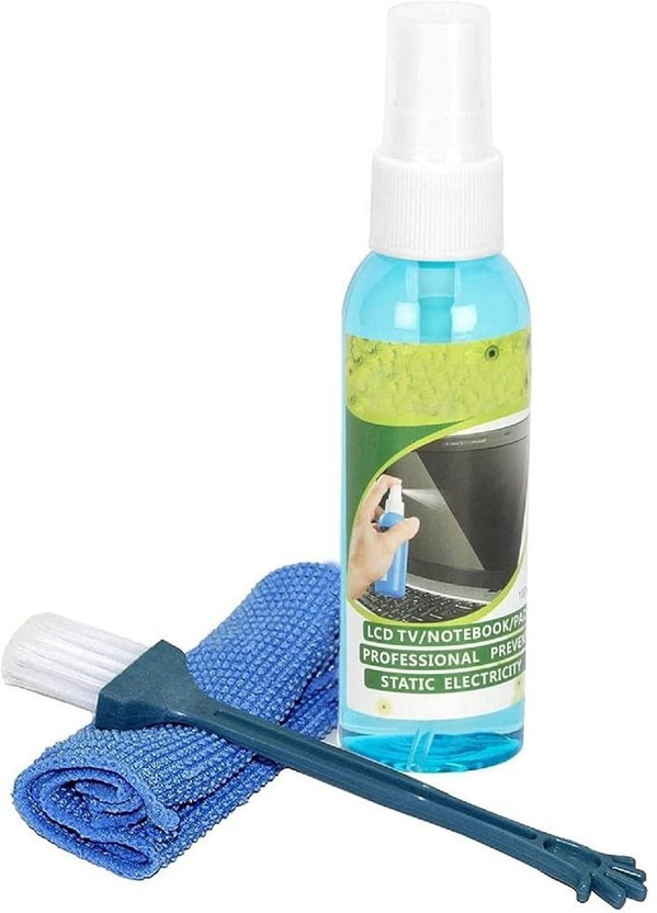 OPTOFOX OPTOFOX 3-in-1 Laptop Cleaning Kit with Spray, Microfiber Cloth & Brush for Laptops, Computers, Mobiles, Gaming(3in1 Cleaning Kit For Mobile, Laptop, Cameras & Sensitive Electronics-OPT-SE-58) - Flipkart Deal
