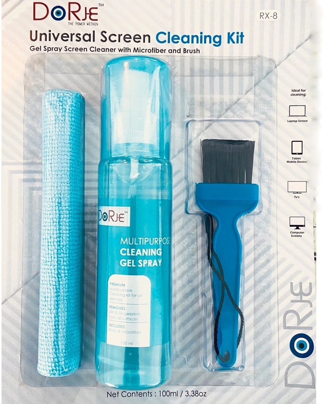 Dorje 3 IN 1 SCREEN CLEANING KIT for Computers, Laptops, Mobiles, Gaming(RX-8)