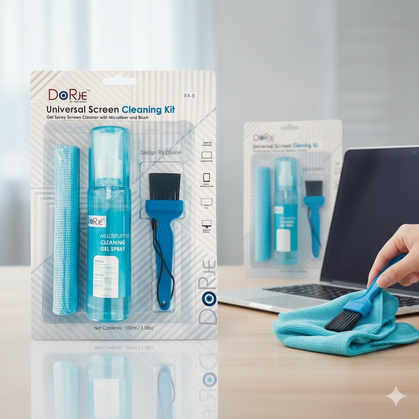 Dorje Dorje 3 in 1 Cleaning Set for Screen PC, Laptops, Monitors, Mobiles, LCD, LED, for Computers, Laptops(KIT) - Flipkart Deal