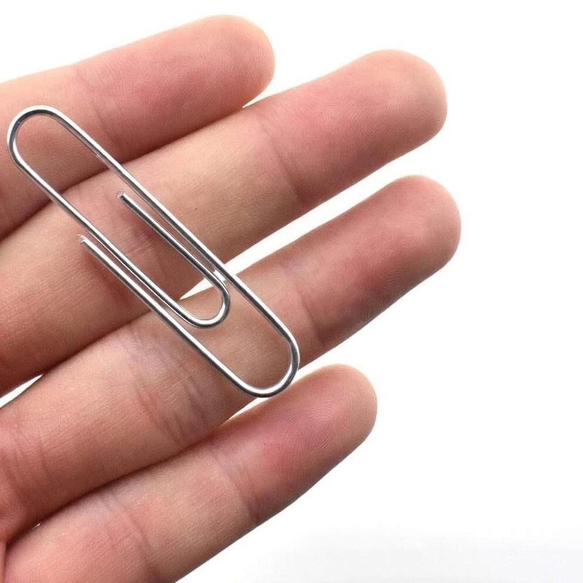 VSM Premium U Clips for Office Use (Pack of 50, Nickel Plated, Rust-Resistant Steel) 50MM Stainless Steel Metal(Set of 1, Silver)