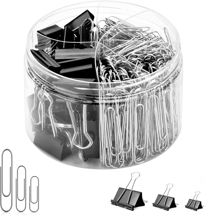 Ofifo NA NA Steel Binder Clips(Set of 340, Black)