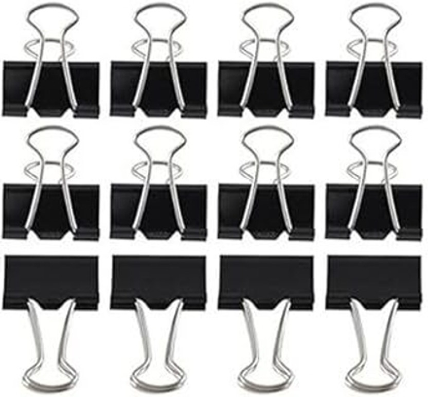 Aabhir Aabhir Traders Paper Clip Standard Silver, Temp, Alloy Steel, Metal Paper Binder Clips(Set of 12, Black) - Flipkart Deal