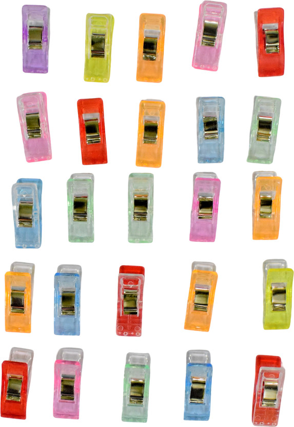 prabhas designs Sewing clip series Small Plastic Paper Clip(Set of 50, Multicolor)
