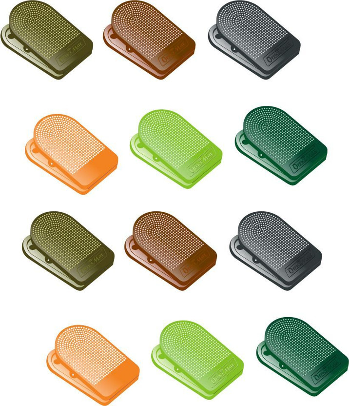 Soni Officemate Paper Clip (Big) Big Plastic Paper Clip(Set of 12, Multicolor)