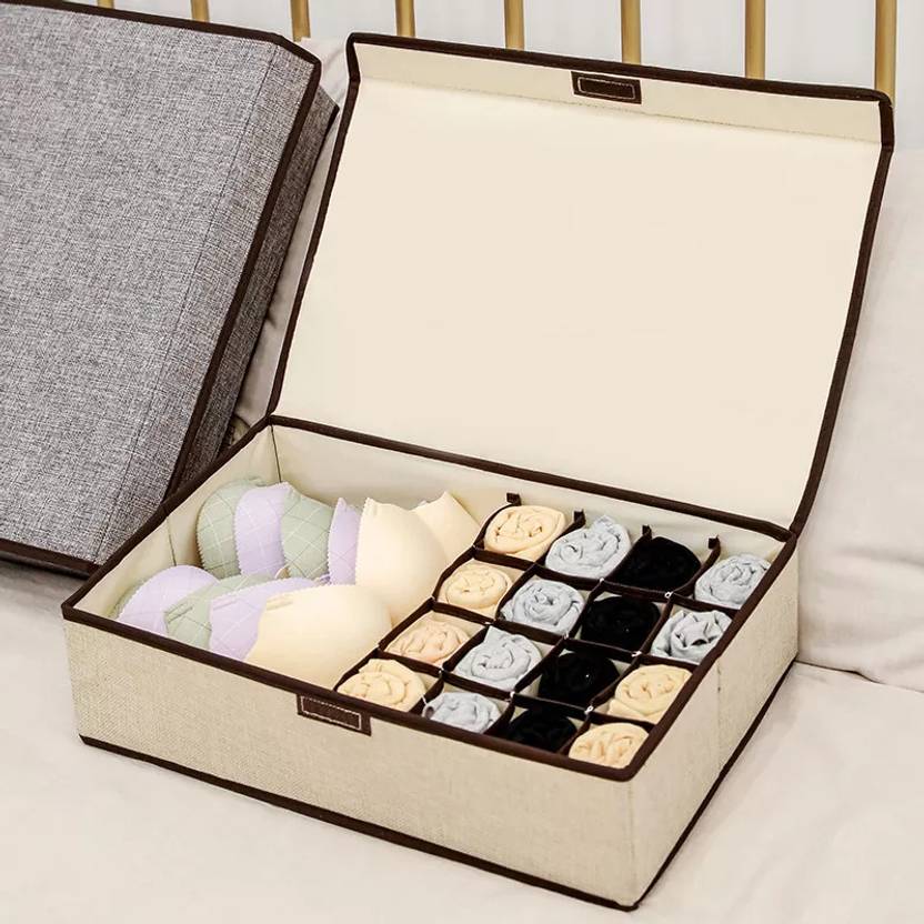 Grilazza Collapsible Drawer Dividers Undergarments Wardrobe Storage 17 Grid Closet Divider Price