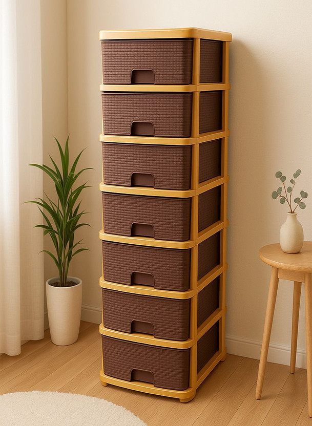 MAXTID Shelf Organizers(Brown, Plastic)