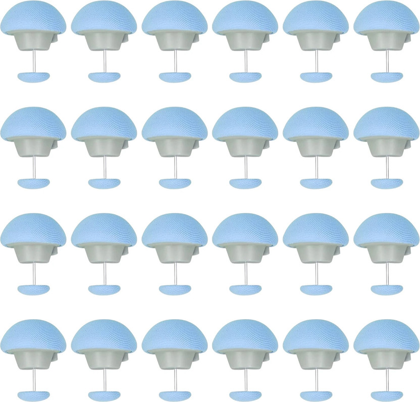 P-PLUS INTERNATIONAL P-Plus International Mushroom Duvet Cover Clips, Quilt Holder Button, Duvet Pins Cotton, Stainless Steel Cloth Clips(Blue Pack of 20)