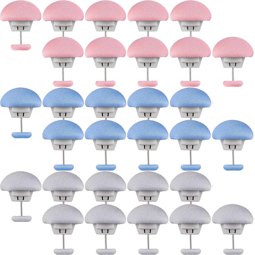 Woodtula WOODTULA Duvet Corner Holder, Comforter Pin for Quilts, Duvet Cover Buttons Cotton, Stainless Steel Cloth Clips(Multicolor Pack of 30)