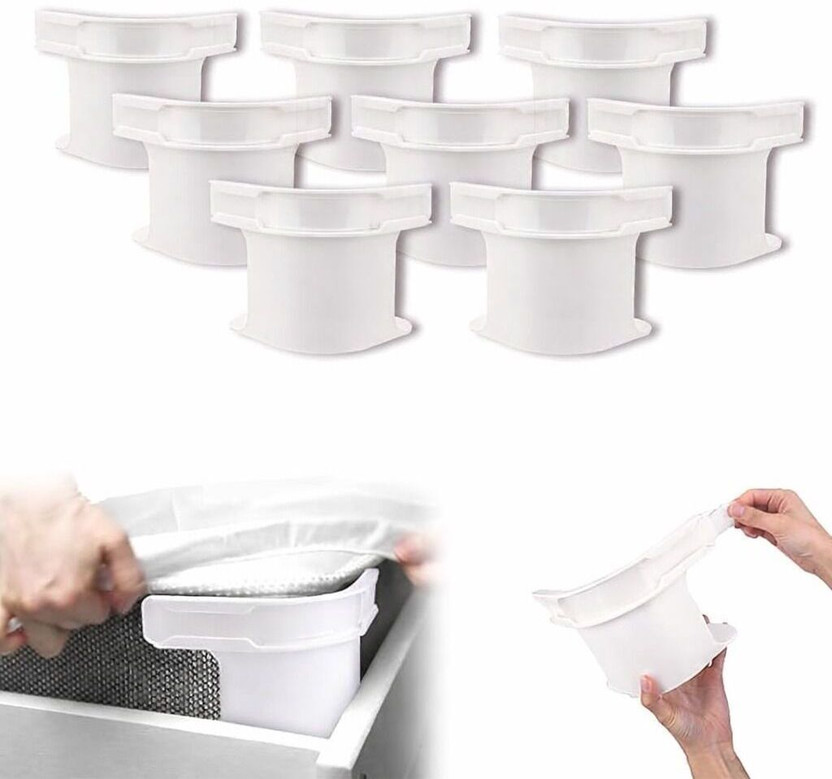 CLOUDHOME CLOUDHOME Bed Sheet Holder Non-Slip Mattress Sheet Lock | One Size Fits All Beds Set of 8 Polypropylene Cloth Clips(White Pack of 8) - Flipkart Deal
