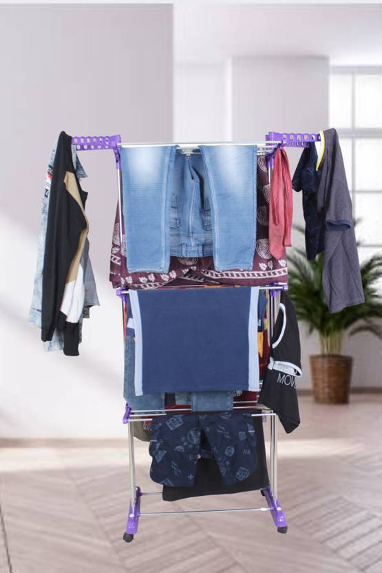 Unizone Steel, Aluminium, Plastic Floor Cloth Dryer Stand Made In India