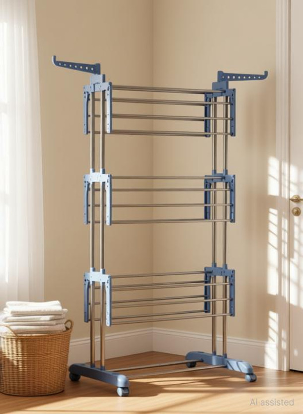 Sukot Steel Floor Cloth Dryer Stand SS 025(3 Tier)