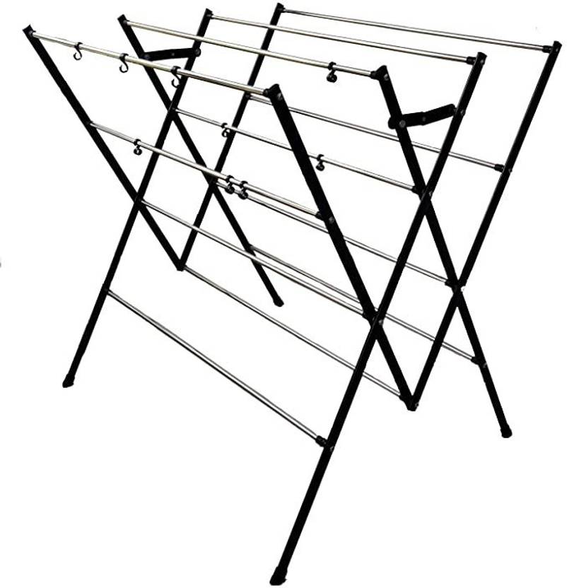 ZEPTOK Steel Floor Cloth Dryer Stand Steel Floor Cloths Dryer Stand Unique Foldable Clothes