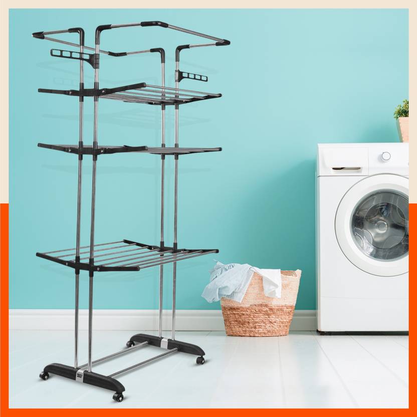 Bathla Steel Floor Cloth Dryer Stand MDTXLBKSS Price in India Buy