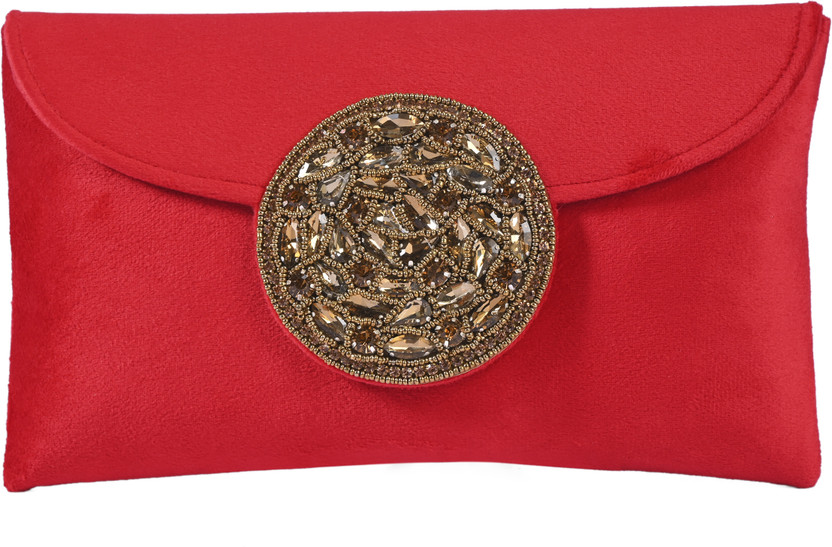 JI ACCESSORIES Party Red  Clutch