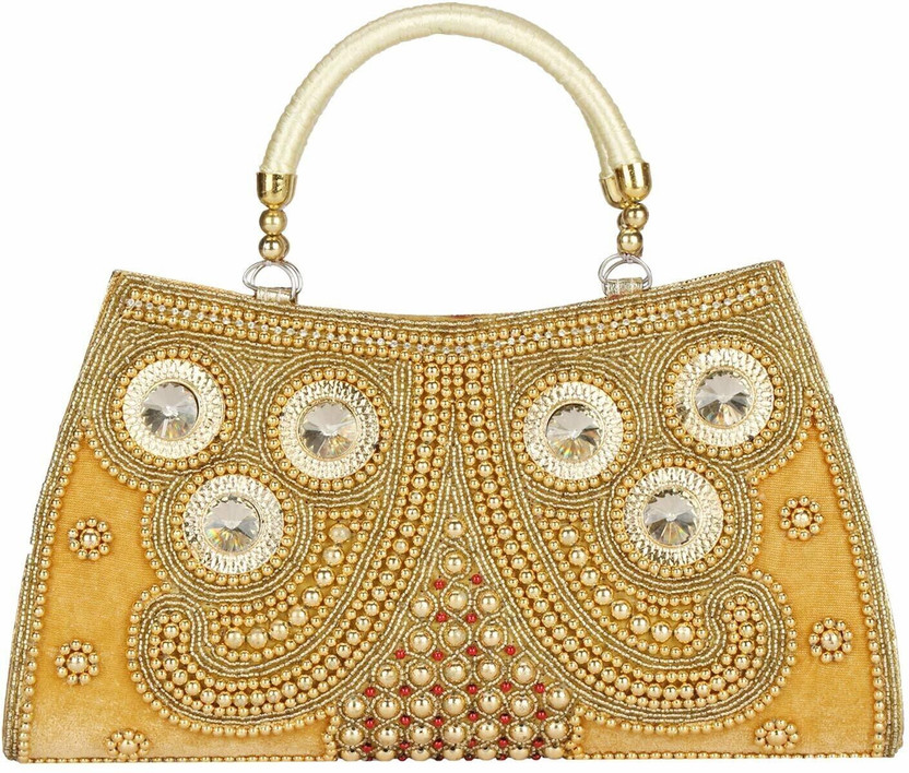 LONGING LONGING TO BUY Party Gold  Clutch - Flipkart Deal