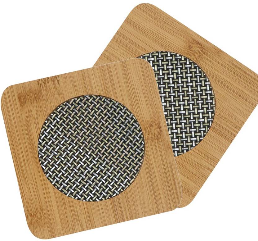 SAFESEED Square Bamboo Coaster Set Buy SAFESEED Square Bamboo Coaster