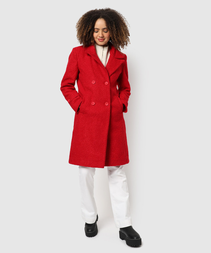 PINACOLADA Soft Sherpa Self Design Coat