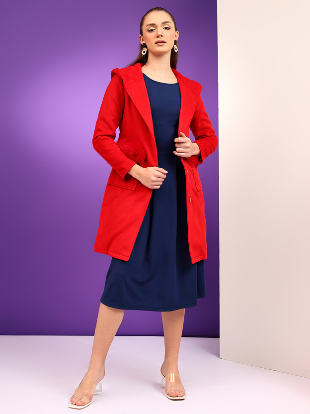 KOTTY Cotton Blend Solid Coat