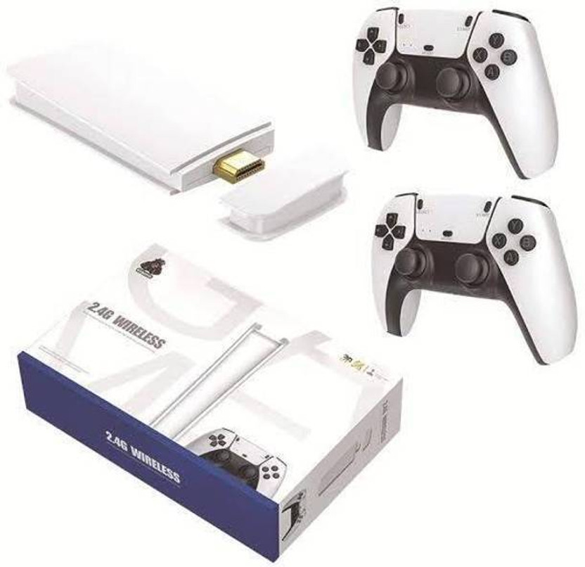 Timkolas M15 4K HD Tv video game with 4K Ultra Game Stick & Dual 2.4G Wireless Gamepads_5 32 GB with Super Mario Bros, Contra, Adventure Island, Double Dragon, Mortal , Tekken 3(White, Timkolas Game Stick Lite includes 3D wireless controllers.)