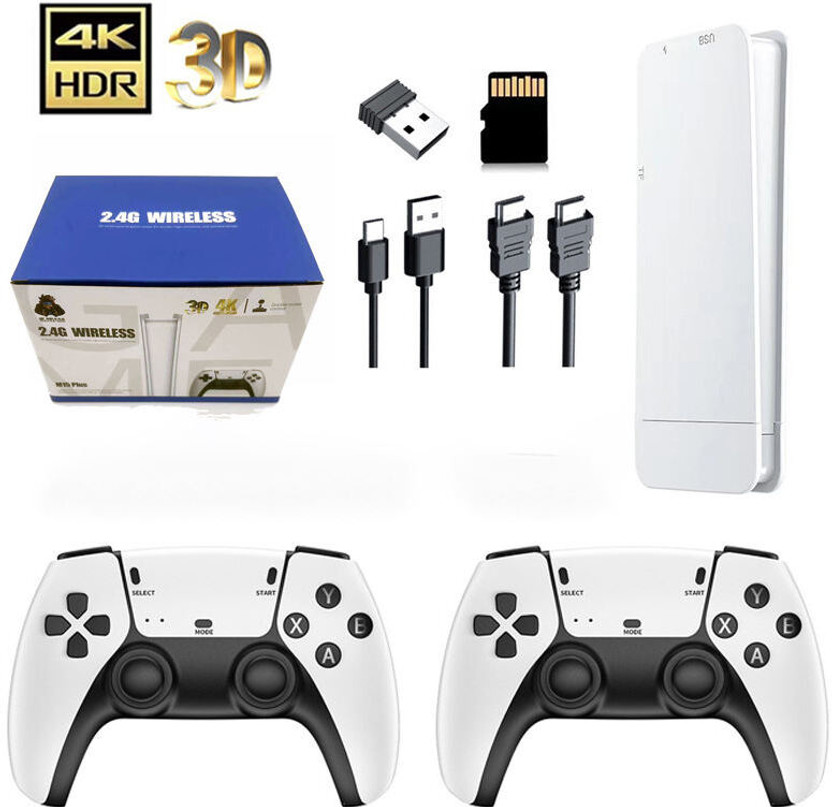 Plug & Play 4K Retro Gaming Console Stick for TV Entertainment Premium Edition(Code in the Box - for PC)