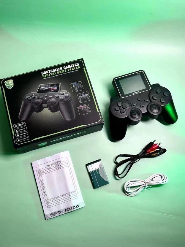 youth gallery S10 Controller Digital Game Player Classic Video Console with 520 Games A42 Handheld Gaming Console(black)