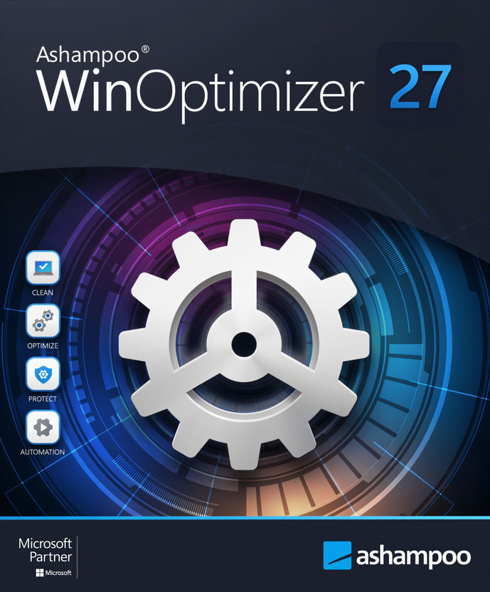 Ashampoo® Win­Optimizer 27|Window OS|1 Year 1 PC Subscription|Physical Delivery(Code in the Box - for PC)