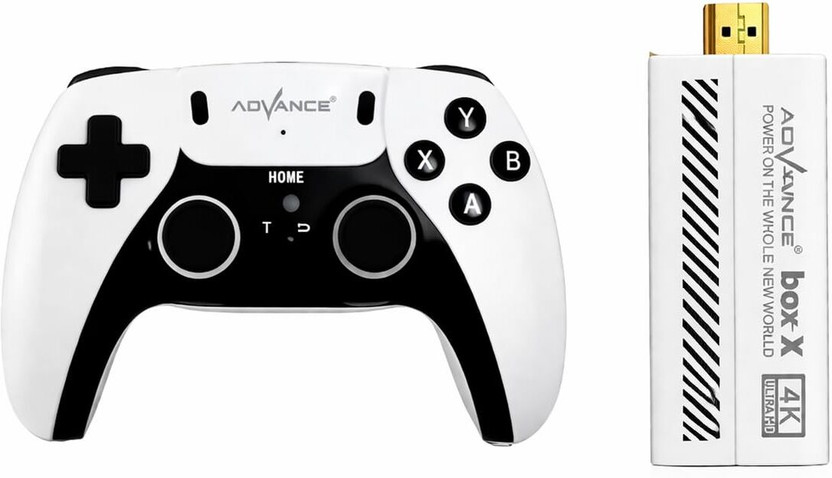 Monex Stationery 4K Retro Game Console with 20000+ Games & Dual Wireless Controllers for TV 4 GB with Game Stick, 2 Control, Other Accessories(White)