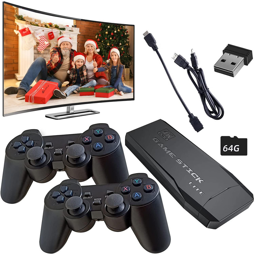 NEW 4K Ultra HD Game Stick 64GB with 2 Wireless Controllers Motion Controller 25th Anniversary Edition(Code in the Box - for PC)