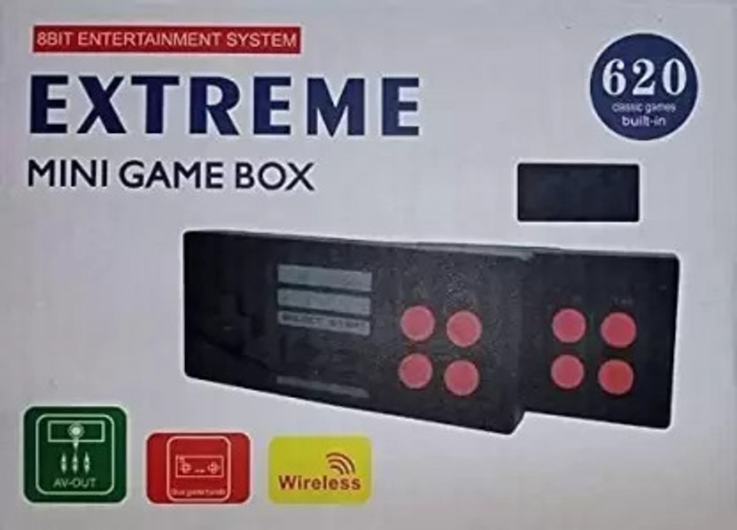 New Latest Extreme Mini Game box Entertainment system with 620 TV Video Games Limited Edition(Code in the Box - for PC)