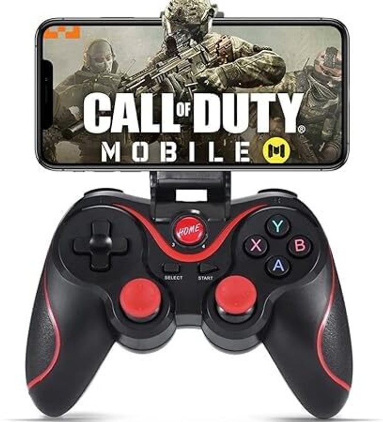 Timkolas X3 Wireless Gamepad Controller for Android,PC,SmartTV with Dual Analog Sticks_12 Bluetooth Gamepad(Black & Red, For Android, Mac OS, PC, Windows 10)