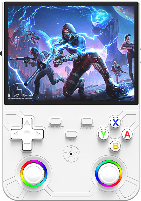 Playtastic R36 X Ultra Game Console 4.5 inch Retro Emulator System 64 GB with 20000+Preinstall video game 20+ Simulators(White)