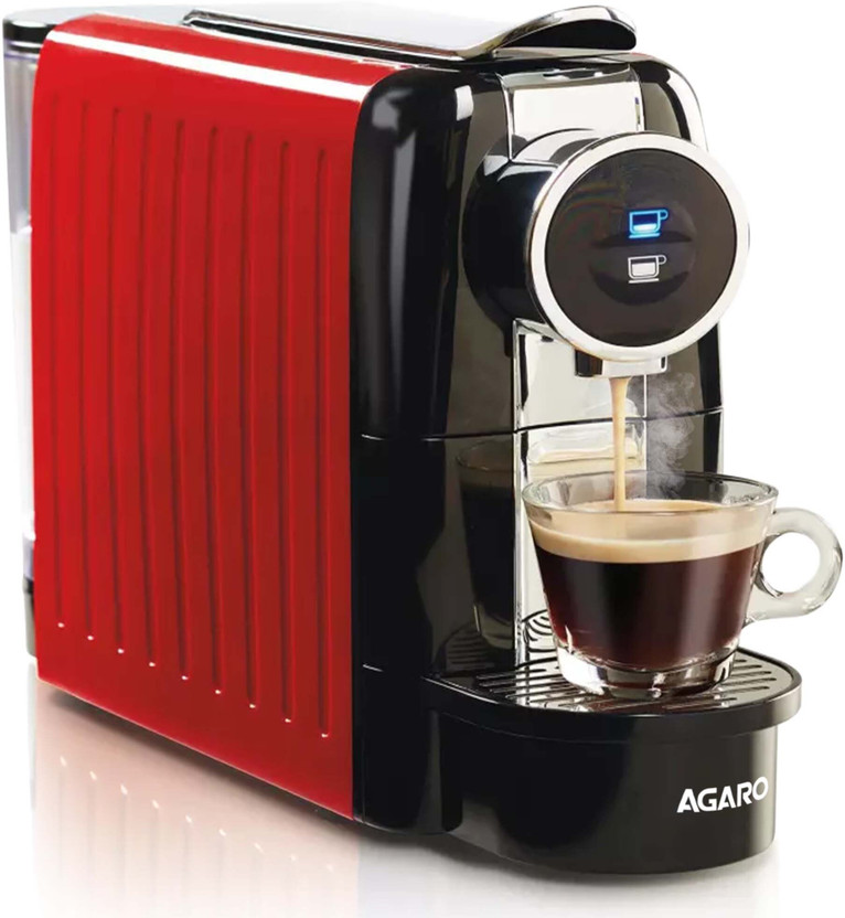 AGARO Galaxy Capsule Coffee Maker, Single ShotEspresso, Powerful 20 Bar Pressure, 2 Cups Coffee Maker(Red)