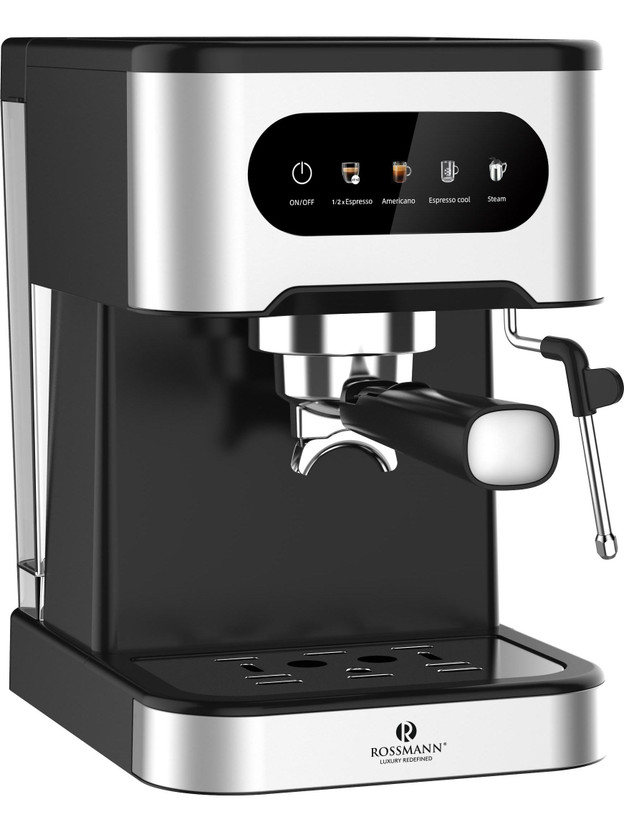 ROSSMANN Espresso Machine, 20 bar Italian Ulka Pump 2 Cups Coffee Maker(Black)