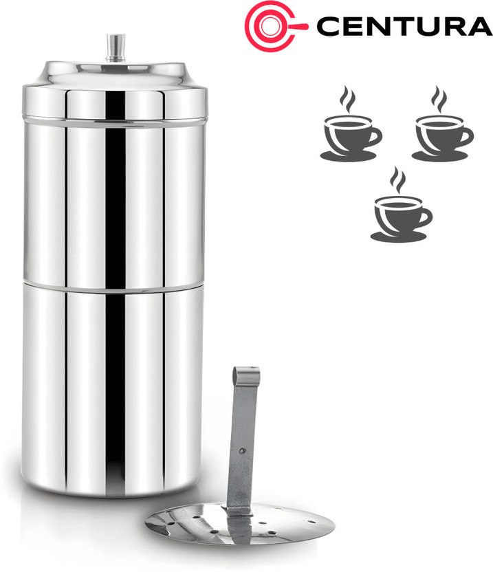 CENTURA CENTURA Stainless Steel South Indian Style Drip Coffee Filter/Coffee Maker 3 Cups Coffee Maker(Steel) - Flipkart Deal
