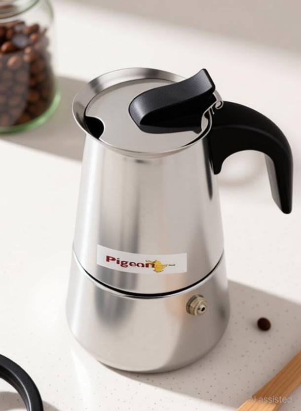 Pigeon XPRESSO COFFEE PERCULATOR 4 CUP 4 cups Coffee Maker(STEEL)