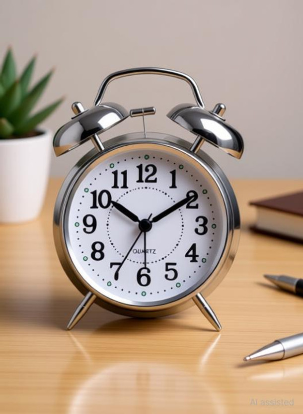 SeaRegal Analog Silver Clock
