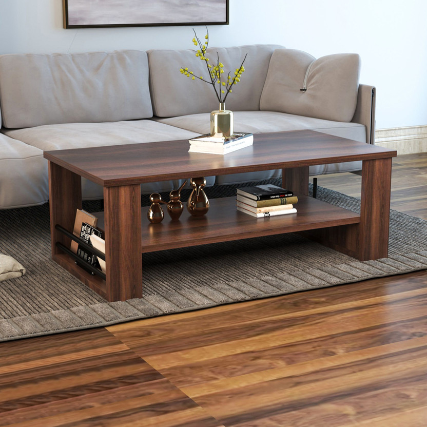 Floresta Wud Engineer Wood Coffee Table| Center Table| Wooden Tea Table| Sofa Center Table | Engineered Wood Coffee Table(Finish Color - Brown, DIY(Do-It-Yourself))