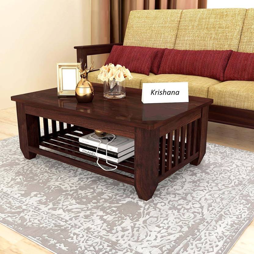 Krishna Art Solid Sheesham Wood Rosewood 4 Seater Coffee Table Solid