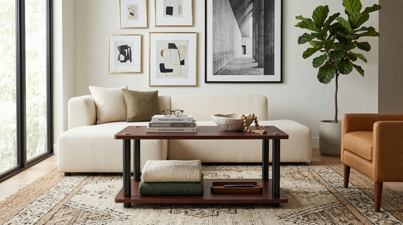 Malbro Tea Table & Coffee Table | Affordable Teapoy for Budget-Friendly Homes Engineered Wood Coffee Table(Finish Color - BROWN, DIY(Do-It-Yourself))