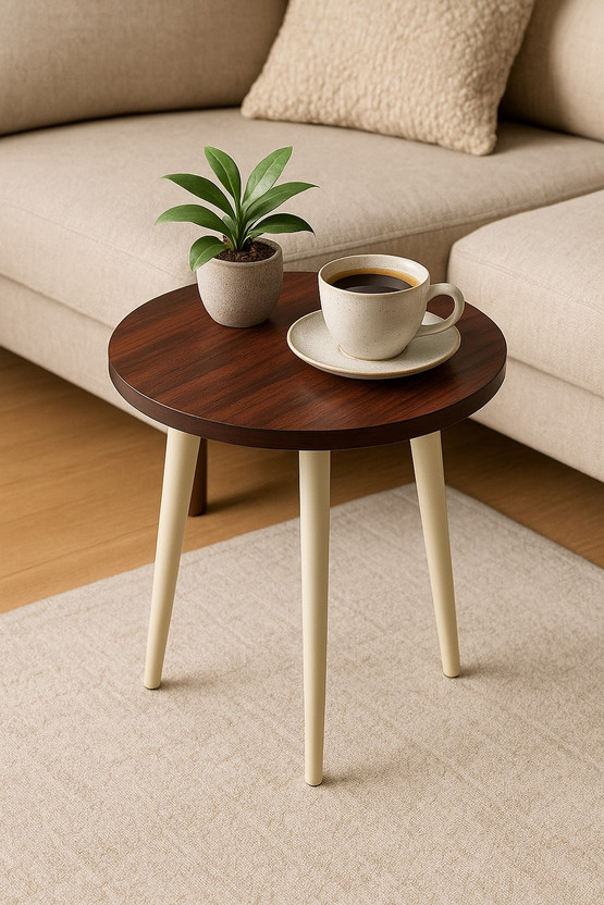 Device Bas with BROWN ART SHOPPEE Side Table,End Table for Living Room,Wood Accent Table Side Table with Wood Legs Engineered Wood Coffee Table(Finish Color - brown, DIY(Do-It-Yourself))