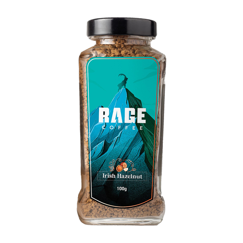 RAGE Irish Hazelnut Flavour Instant Coffee(100 g, Hazelnut Flavoured)