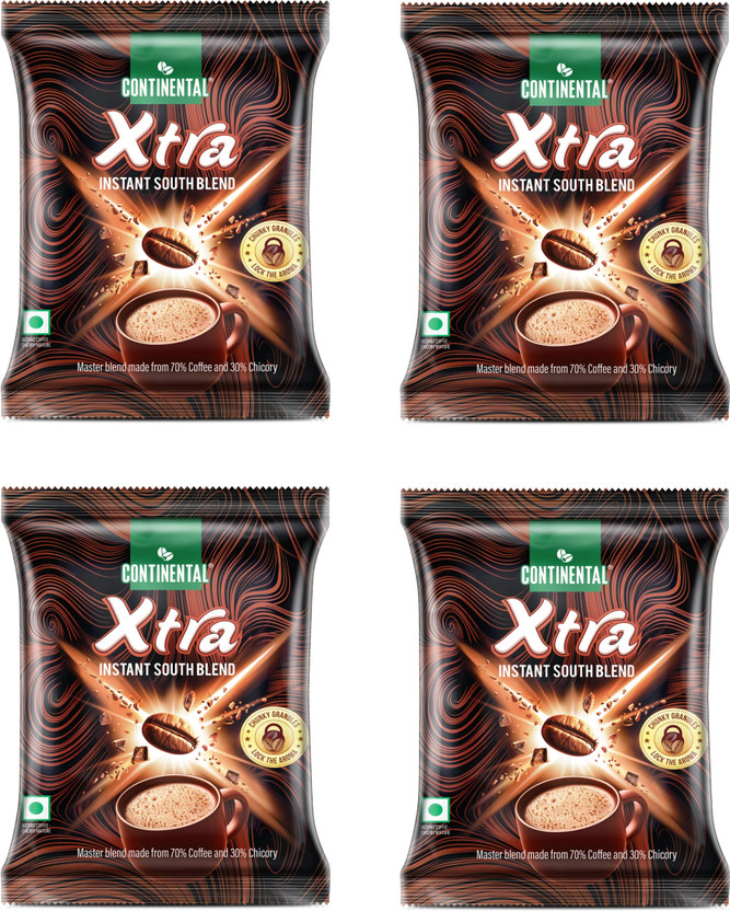 Continental Coffee XTRA Instant Coffee(4 x 50 g, Chicory Flavoured)
