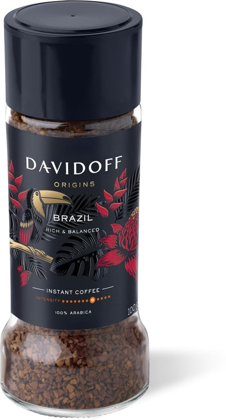 Davidoff Origins Brazil Flavour Instant Coffee,100g Roast & Ground Coffee(100 g, Pure Flavoured)