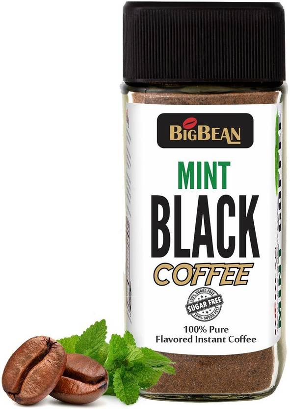 BIGBEAN MINT Flavored Black Coffee Powder 100 Arabica Coffee Bean