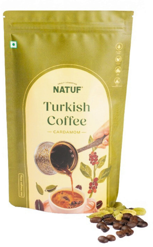 Natuf Turkish Instant Coffee - Middle Eastern Roast & Ground Coffee(150 g, Cardamom Flavoured)