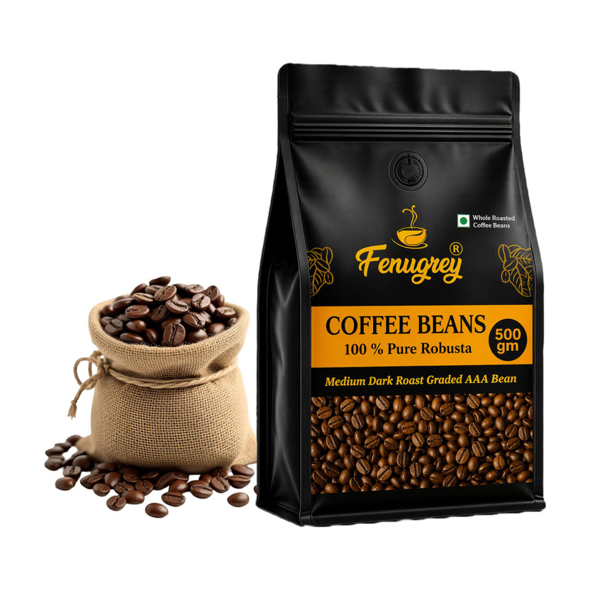 Fenugrey 100% Robusta Beans AAA graded fresh roasted coffee beans Coffee Beans(500 g)