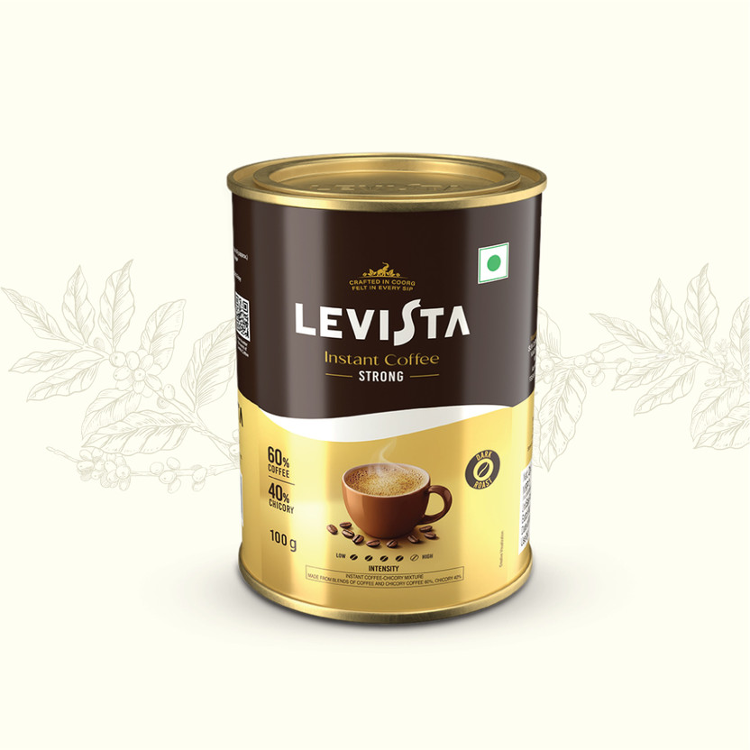 Levista Strong with 40% Chicory Instant Coffee(100 g, Chicory Flavoured)