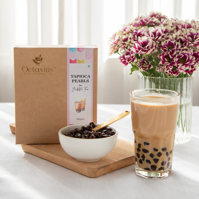 Octavius Bubble Tea Tapioca Pearl with 10 Thick Straws Coffee Beans(200 g)