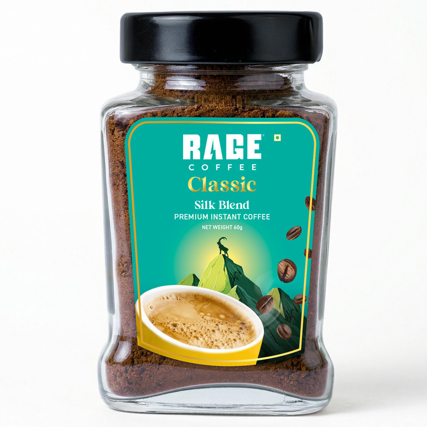 RAGE Premium Silk Blend Classic - 60g of 100% Pure Arabica Beans Instant Coffee(60 g)
