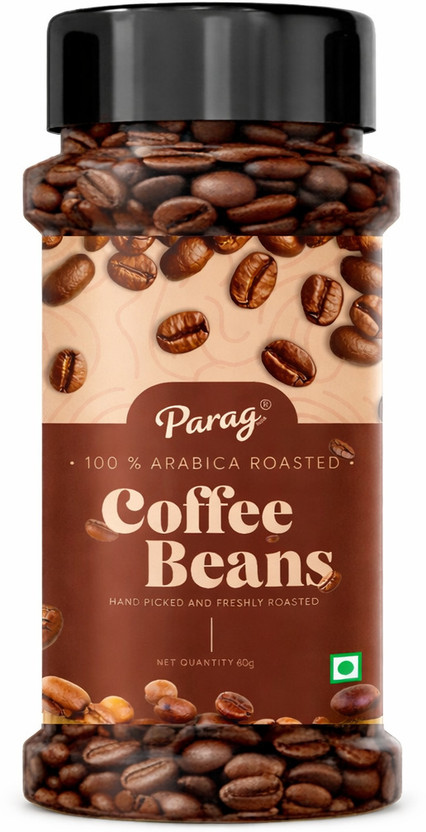Parag Coffee Beans 100% Arabica Roasted – Premium Freshly Roasted | 60g Coffee Beans(60 g, Chocolate Flavoured)